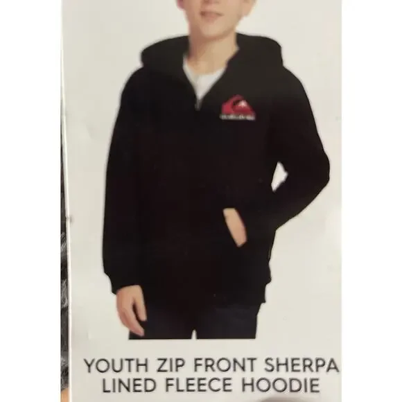 Quiksilver Hoodie Full Zip Sherpa Lined Fleece Size M NWT - Picture 2 of 4